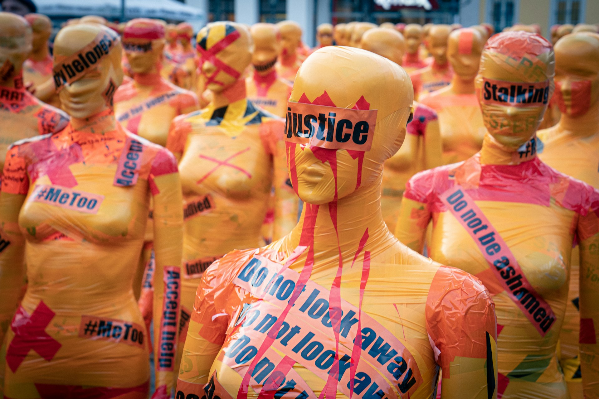 (In)Justice - November 25 is the international day against domestic violence. This photo was taken in Bonn, displaying the work of an artist. photo by Mika Baumeister (sex crimes in Arkansas)